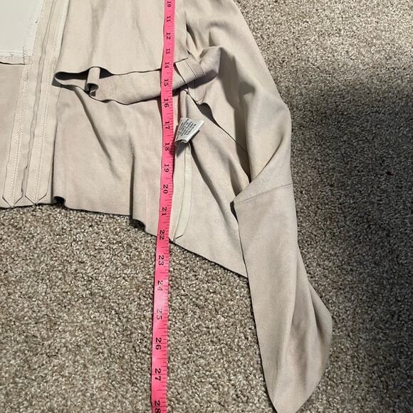 My Tribe 100& Genuine Leather Tan Lightweight Open Jacket Small - Picture 12 of 12